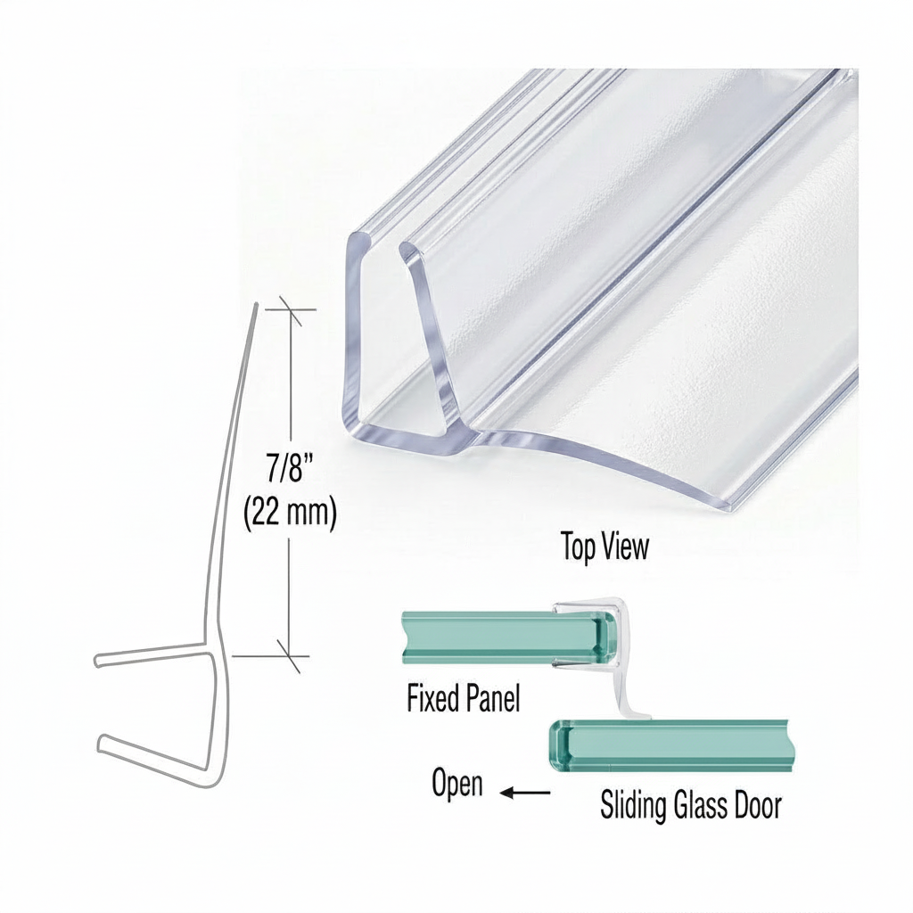 U Seal with 90 degree 1" Vinyl Fin